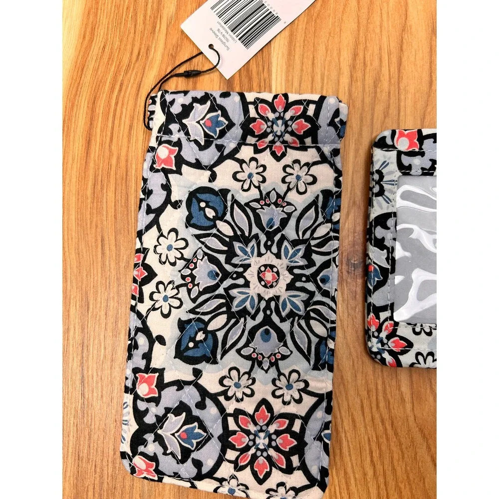Vera‎ Bradley Sunglass sleeve Lisbon Medallion Mirror and Zip ID Case NWT